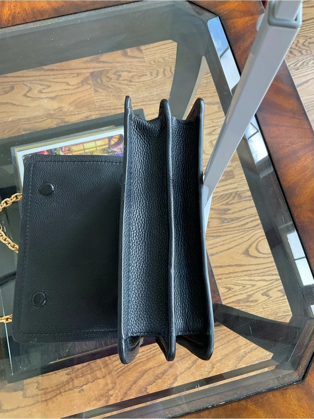Tory Burch Carson convertible black leather with gold hardware